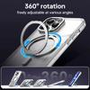 360° Rotation Metal Ring Holder For Magsafe Wireless Charging Case For iPhone 15 14 13 12 11 Pro Max Plus Transparent Back Cover