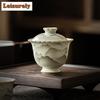 160 мл керамическая гайвань для печи в стиле Ru, элегантный горный пейзаж, цветок, супница для чая, бытовая крышка для заваривания чая, чаша, украшения для ча