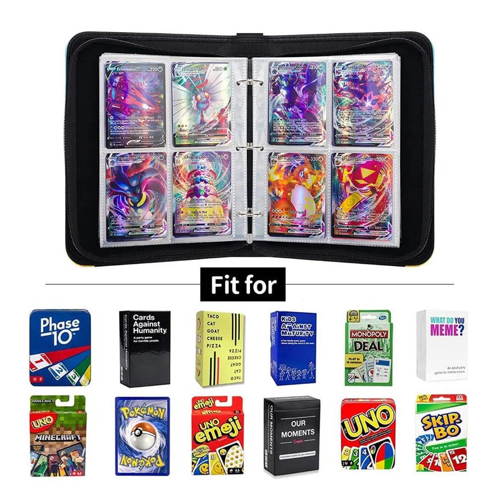 Card Album 4-Pocket Binder, 400 Slots 7.0 Trading Card Storage Book