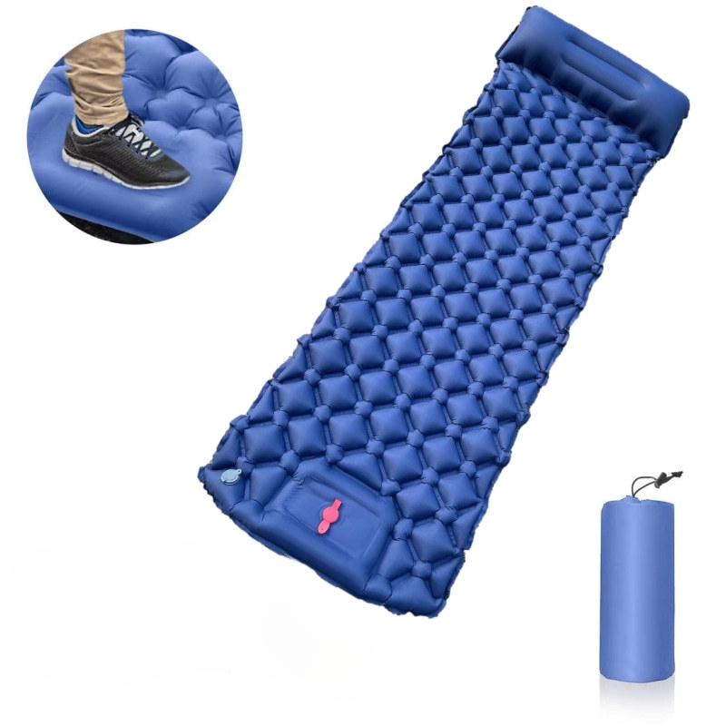 Ультра-легкая надувная подушка для улицы, коврик для сна, автомобильный кемпинг, портативный одноместный коврик для кемпинга, влагостойкий коврик