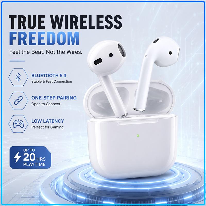 Second Generation Air 2 Bluetooth Earphone With Instant Connection Long Battery Life Ergonomic Design High Quality Sound Wireless Headset