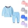 Children's Fleece-Lined Thermal Underwear Set, Seamless Clothes, Suitable For Medium And Large Children