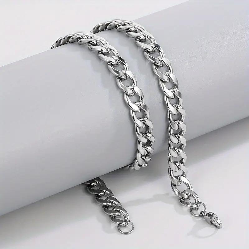Silver Men' Chain, Cuirass, DIAMONDED ITALIAN Chain + FREE