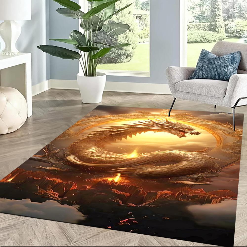 Напольные коврики с изображением китайского дракона для гостиной, спальни и декора комнаты. Подходят для подарков.