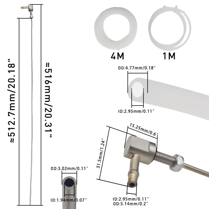 1Set 4 Meter for Webasto Eberspacher Diesel Heater Inline Fuel Filter Hose Clip Pipe Line Kit Replace Parking Heater Fuel Tank Sender Stand Pipe Kit