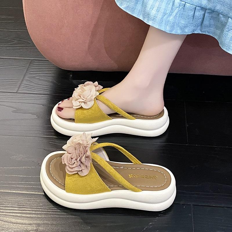 Fashion Shoes House Slippers Platform Slides Fashion Flower Luxury Flat Floral Shoes Flower Ladies' Slippers Platform Luxury Slides Flat