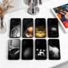 Чехол для телефона F-Football S-Soccer с текстурой стежка Для Samsung S25,S24,S21,S22,S23,S30,Ultra,S20,Plus,Fe,Lite,Note,10, Черная крышка