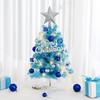 45/60CM Blue Artificial Christmas Tree with Lights Including Christmas Decorations Flocking Perfect Christmas Decor For Home