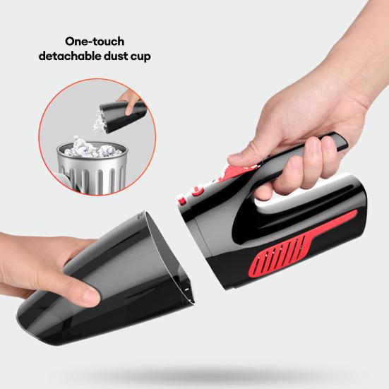 Handheld Car Vacuum Cleaner, Portable Vacuum Cleaner and Air Duster, 120W High Power Vacuum with LED Light for Home Office Car Pet