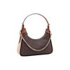 Michael Kors Color Block Chain Zipper Closure Cotton Leather Tote Shoulder Bag Women bags Brown 32R3G3WN6B-252