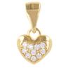 [R7411] - Gold Plated Pendant 'Love' White Gold - 7x7 Mm