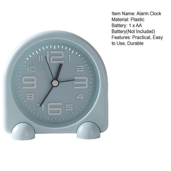 Прикроватный будильник Компактный мини-размер Бесшумная работа Питание от батареек Подсветка дисплея Декоративные настольные часы