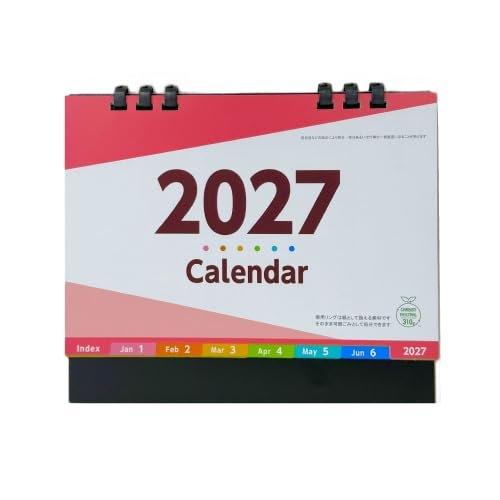 Kotobukido 2027 Desk Calendar KT-002 Eco-Friendly Index Calendar Black Base 155x180mm Sunday Start Japanese Rokuyo