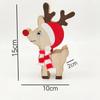 Christmas Deerlet Ornaments Creative Wooden Decoration Craft New Year Xmas Holiday Home Decoration Desktop Decor Christmas Gifts