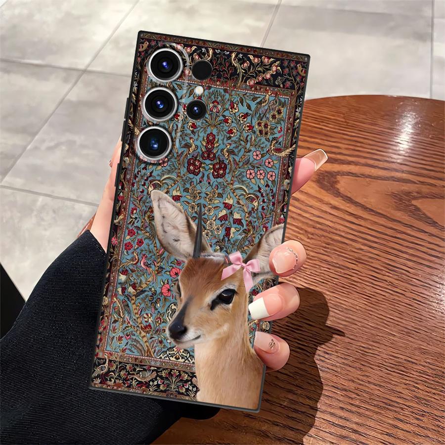 Чехол для телефона Funda для Samsung Galaxy S21 FE Note 20 Ultra 8 9 10 S23 S25 Ultra S24 Plus S10 S9 S20 Персидский ковер Цветочный