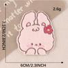 Embroidery Label Clothing Accessories Cute Cartoon Animal Fleece Rabbit Self-adhesive Patch Cloth Sticker