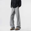 Men Korean Casual Fleece Pants 2024 Men Warm Fashion Loose Straight Trousers Male Wide Leg Pants Winter Jogger Pants