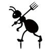 Garden Stake Decoration Outdoor Yard Sign Decorative Metal Ant Garden Stake with Mouse Silhouette Scissors Design
