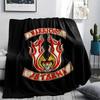 1PC The Warriors Print Flannel Blanket, High quality All Seasons, Home Decor, Warmth and Comfort, Perfect for Christmas Gifts