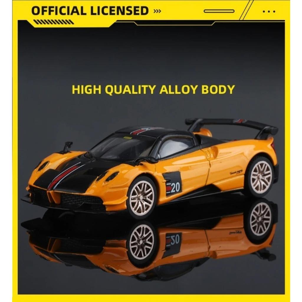 Симуляция Pagani Huayra 1/43 Металлическая модель автомобиля Детская игрушка с инерционным механизмом Украшения Миниатюрный автомобиль Diecast Игрушка-машинка для мальчика Подарок