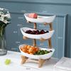 2021 Новый поднос для фруктов Гостиная Журнальный столик Креативные современные украшения для дома Многослойные скандинавские онлайн знаменитости Свет Роскошный пластиковый поднос для закусок