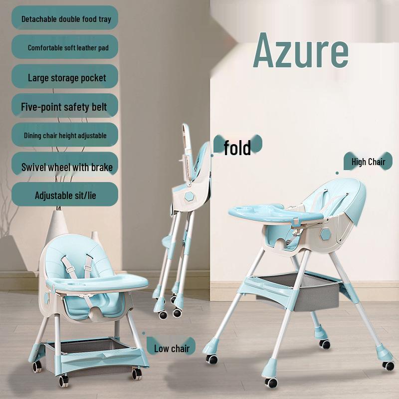 Многофункциональный складной детский стульчик для кормления: Портативный, Качающийся и Обеденный стул для Растущих Детей