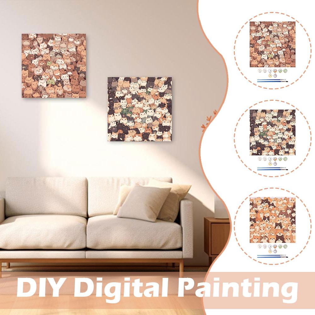 Наборы для рисования по номерам для взрослых начинающих, Легкая раскраска по номерам для взрослых на холсте, DIY масляная живопись, рисунок для домашнего декора