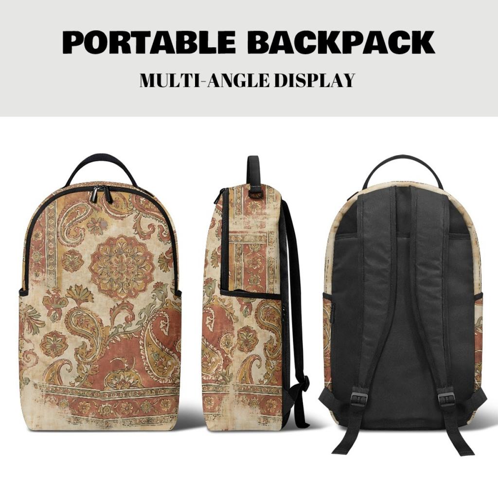 International Station Pod Pattern Custom Backpack Retro Ethnic Style Minimum Order Travel Commemorative Bag
