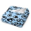 Eye Pattern Plush Blanket Children  Flannel Throw Blanket For Couch Bed Warm Customized Quality Bedspread Birthday Present
