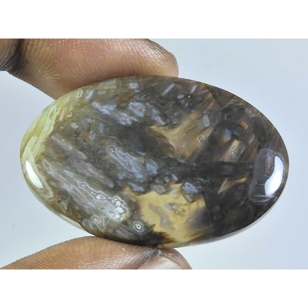 41Cts. Natural Tree Moss Agate Oval Cabochon Loose Gemstone 23X37X05MM D-152