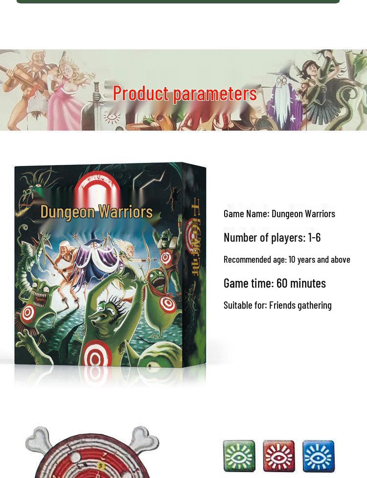 Подземелье Воинов: Командная приключенческая игра в кости для 1-6 игроков