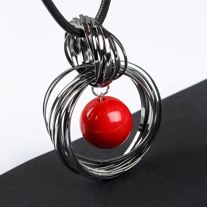 Fashion Jewelry Women Necklace with Drop Pendant Long Paragraph Sweater Chain Decorative