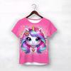High Quality Smile Unicorn T Shirt Pink T-Shirts for Girls Summer 2025 Children's Clothes Best Baby Girl Birthday Gift Kids Tops