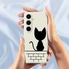 For Samsung Galaxy S25+ Case Black Cat on the Wall Pattern Printing Straight Edge TPU Phone Back Cover