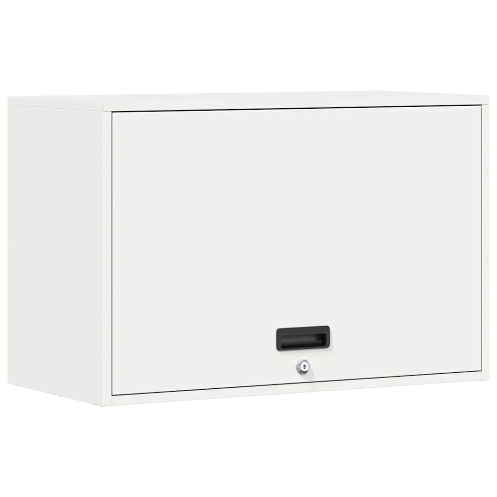 Wall Mounted Garage Cabinet with Gas Spring Door White