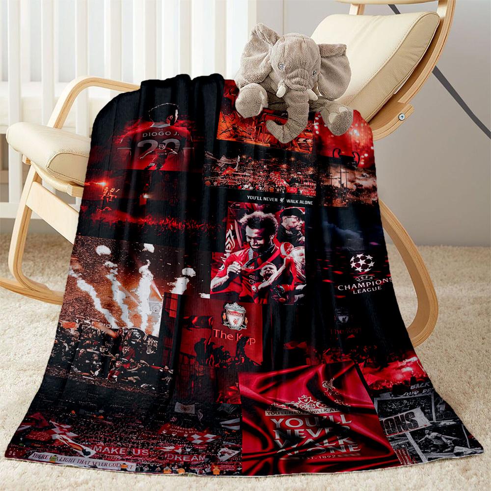 Liverpool Football Club Blanket Soft Warm Cozy Great For Picnics Office Chair Seaside Four Seasons Universal Modern