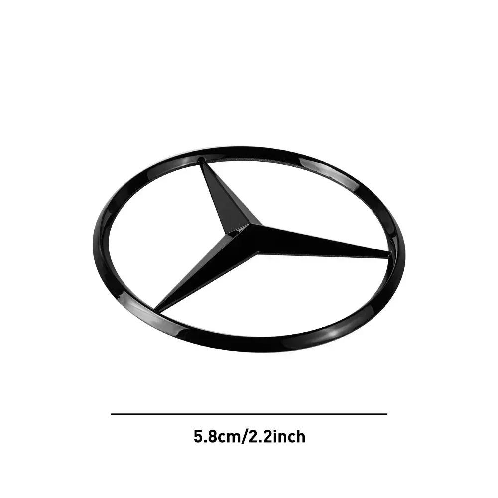 52/58mm Car Steering Wheel Center Stickers STAR Emblem For Mercedes Benz AMG W124 W202 W203 W210 W212 W220 Decal Car Accessoriesppp1