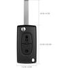 2 Buttons Key Shell Compatible Ce0523 Folding Flip Key For Peugeot 207 307 308 407 408 3008 5008 Citroen C2 C3 C4 C5 C6 C8 (2 Buttons Ce0523)