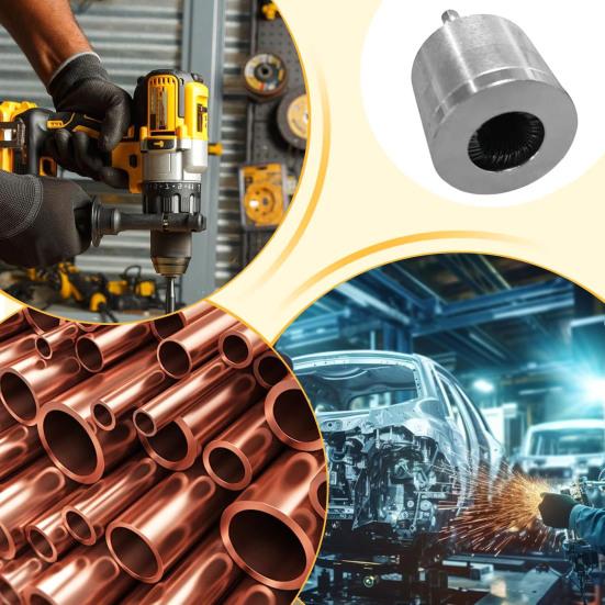 Copper Pipe Cleaner Full Metal Drill Tube Cleaning Brush Rustproof Corrosion Resistant Copper Tube Pipe Cleaning Brush Tool