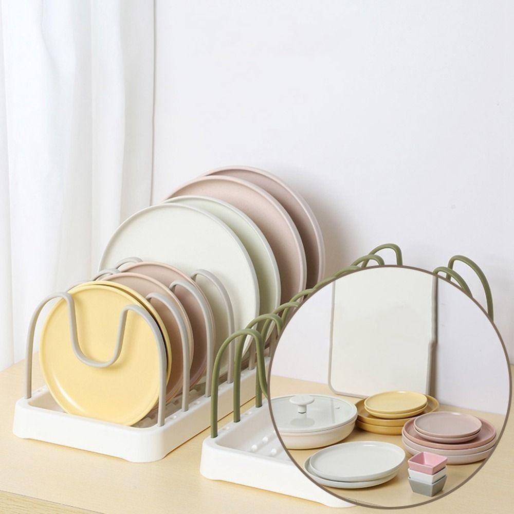 Регулируемая подставка для крышек кастрюль Пластиковая сушилка для посуды Многофункциональный держатель для крышек кастрюль Кухня