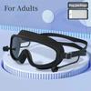 Очки для плавания, силиконовые очки для плавания, большая оправа с берушами для мужчин, женщин и детей, профессиональные очки, аксессуары для плавания