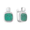 Silver Earrings with Turquoise, Cubic Zirconia (2160274)