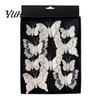 Wedding Holiday Butterfly Decor 1 Set Glitter Christmas Ornament, Double Layer Sequins Artificial for Hanging Tree, Festive Home Decoration