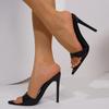 Fashion Plus Size Women's Shoes Hot New Open-toed Sandals Sexy Stiletto Sandals Fairy Pointed High Heels