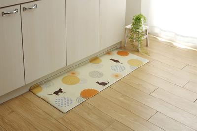 Кухонный коврик IKEHIKO, Platz ПВХ, Цвет слоновой кости, Прибл.. 45 x 120 см, Легко чистить, Протираемый, Снимающий давление, Безопасный для кошек, Моющийся, Тонкий, #3495359