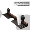 No Drill Suction Cup Bathroom Shelf Walnut Finish Over Faucet Sink Rack Heavy Duty Storage Rack  RV