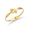 European-American Stainless Steel Butterfly Bracelet with Gold Edge - Fashionable Women's Openable Jewelry