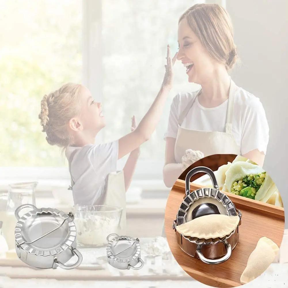 Stainless Steel Dumpling Maker, Household Dumpling Skin Pressing Mold, Lazy Dumpling Kneading Tool, Leak Proof Filling Dumpling Clip