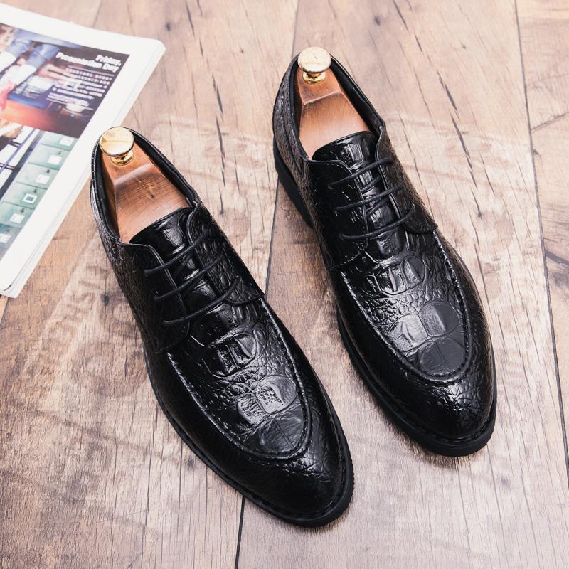 Брендовые мужские деловые туфли из натуральной кожи, официальная обувь, модные туфли с узором из крокодиловой кожи, роскошные мужские оксфорды, свадебные туфли на шнуровке k3