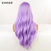 Фиолетовый синтетический парик для женщин, парики Лолиты для косплея с челкой, длинные объемные волны